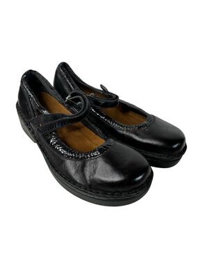 Naot Black Leather Mary Jane Comfort Career Teacher Shoes EU 37 Slip On Size 6